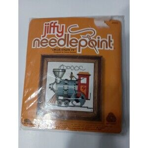 Vintage Jiffy Needlepoint Circus Train - Engine